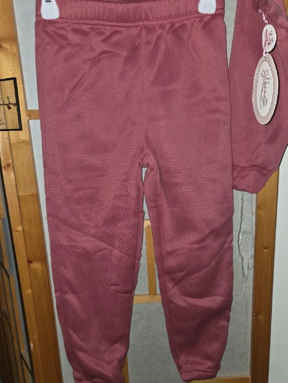 NWT Nannette Toddler/Little Girls 2-piece Cozy Bear Sweatshirt & Pants Set